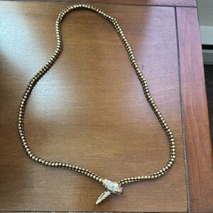 Betsey Johnson Gold Snake Necklace